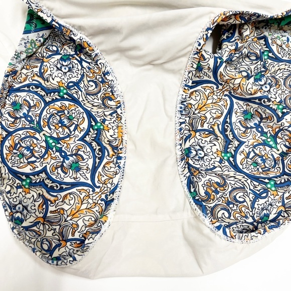 Tory Burch Womens Mixed Print Cut Out One Piece Strappy Swim Suit Size M - Picture 8 of 10